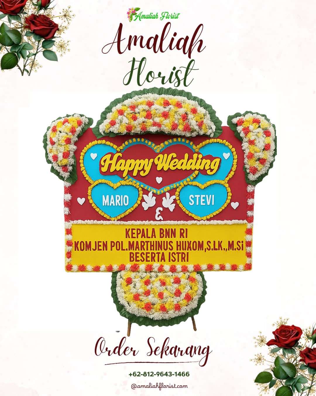 Papan Bunga Pernikahan Kadia